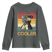 Vintage Pitbull Dad Youth Sweatshirt Like A Regular Dad But Cooler - Wonder Print Shop