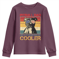 Vintage Pitbull Dad Youth Sweatshirt Like A Regular Dad But Cooler - Wonder Print Shop