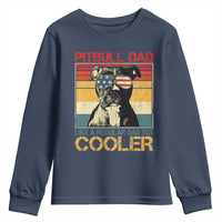 Vintage Pitbull Dad Youth Sweatshirt Like A Regular Dad But Cooler - Wonder Print Shop