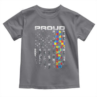 Vintage Proud Autism Dad Toddler T Shirt USA American Flag Father Day