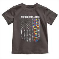 Vintage Proud Autism Dad Toddler T Shirt USA American Flag Father Day