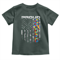 Vintage Proud Autism Dad Toddler T Shirt USA American Flag Father Day