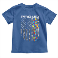 Vintage Proud Autism Dad Toddler T Shirt USA American Flag Father Day