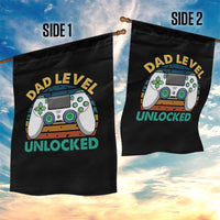 Funny New Dad Garden Flag Retro Dad Level Unlocked Gaming Gamer - Wonder Print Shop