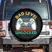 Funny New Dad Spare Tire Cover Retro Dad Level Unlocked Gaming Gamer - Wonder Print Shop