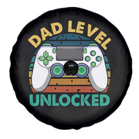 Funny New Dad Spare Tire Cover Retro Dad Level Unlocked Gaming Gamer - Wonder Print Shop