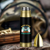 Funny New Dad Bullet Tumbler Retro Dad Level Unlocked Gaming Gamer - Wonder Print Shop