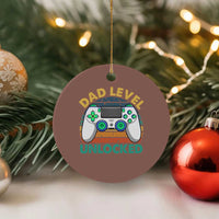 Funny New Dad Ceramic Ornament Retro Dad Level Unlocked Gaming Gamer - Wonder Print Shop