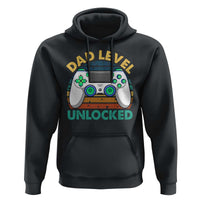 Funny New Dad Hoodie Retro Dad Level Unlocked Gaming Gamer - Wonder Print Shop