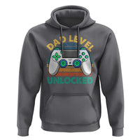 Funny New Dad Hoodie Retro Dad Level Unlocked Gaming Gamer - Wonder Print Shop