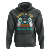 Funny New Dad Hoodie Retro Dad Level Unlocked Gaming Gamer - Wonder Print Shop