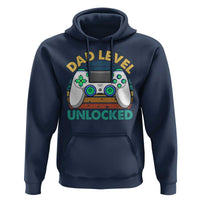 Funny New Dad Hoodie Retro Dad Level Unlocked Gaming Gamer - Wonder Print Shop