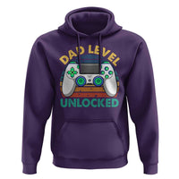 Funny New Dad Hoodie Retro Dad Level Unlocked Gaming Gamer - Wonder Print Shop
