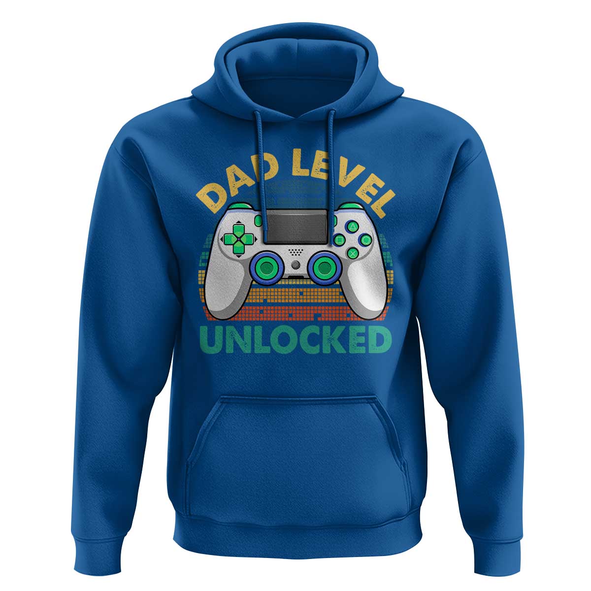 Funny New Dad Hoodie Retro Dad Level Unlocked Gaming Gamer - Wonder Print Shop