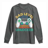 Funny New Dad Long Sleeve Shirt Retro Dad Level Unlocked Gaming Gamer - Wonder Print Shop