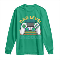 Funny New Dad Long Sleeve Shirt Retro Dad Level Unlocked Gaming Gamer - Wonder Print Shop