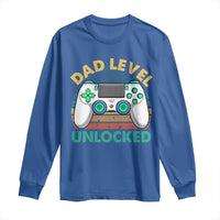 Funny New Dad Long Sleeve Shirt Retro Dad Level Unlocked Gaming Gamer - Wonder Print Shop