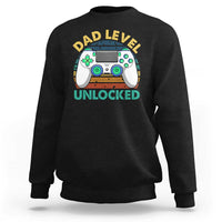 Funny New Dad Sweatshirt Retro Dad Level Unlocked Gaming Gamer - Wonder Print Shop
