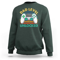 Funny New Dad Sweatshirt Retro Dad Level Unlocked Gaming Gamer - Wonder Print Shop