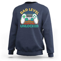 Funny New Dad Sweatshirt Retro Dad Level Unlocked Gaming Gamer - Wonder Print Shop