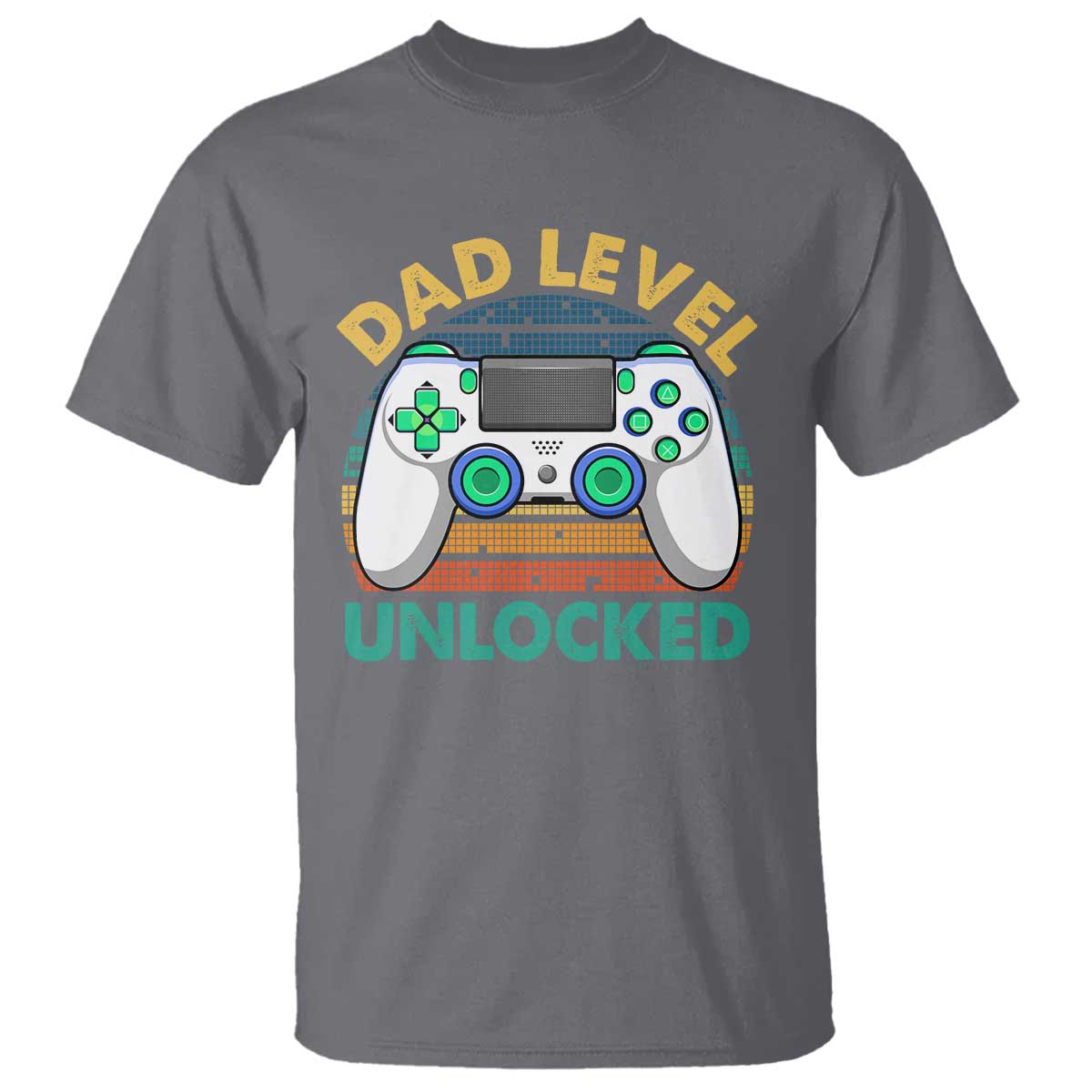 Funny New Dad T Shirt Retro Dad Level Unlocked Gaming Gamer - Wonder Print Shop