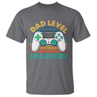Funny New Dad T Shirt Retro Dad Level Unlocked Gaming Gamer - Wonder Print Shop