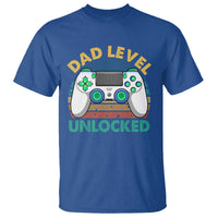 Funny New Dad T Shirt Retro Dad Level Unlocked Gaming Gamer - Wonder Print Shop
