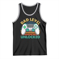 Funny New Dad Tank Top Retro Dad Level Unlocked Gaming Gamer - Wonder Print Shop