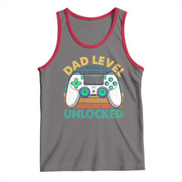 Funny New Dad Tank Top Retro Dad Level Unlocked Gaming Gamer - Wonder Print Shop