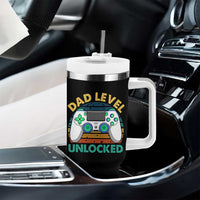 Funny New Dad Tumbler With Handle Retro Dad Level Unlocked Gaming Gamer - Wonder Print Shop