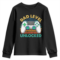 Funny New Dad Youth Sweatshirt Retro Dad Level Unlocked Gaming Gamer - Wonder Print Shop