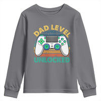 Funny New Dad Youth Sweatshirt Retro Dad Level Unlocked Gaming Gamer - Wonder Print Shop
