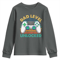 Funny New Dad Youth Sweatshirt Retro Dad Level Unlocked Gaming Gamer - Wonder Print Shop