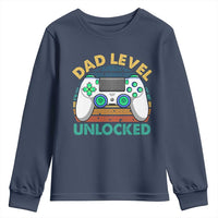 Funny New Dad Youth Sweatshirt Retro Dad Level Unlocked Gaming Gamer - Wonder Print Shop
