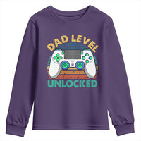 Funny New Dad Youth Sweatshirt Retro Dad Level Unlocked Gaming Gamer - Wonder Print Shop