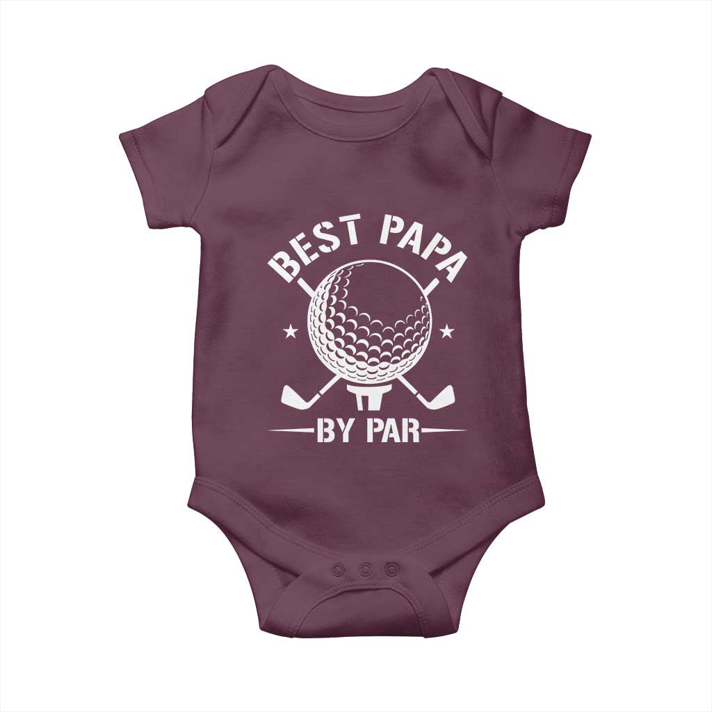 Golf Dad Baby Onesie Best Papa By Par Golfer Fathers Day Gifts
