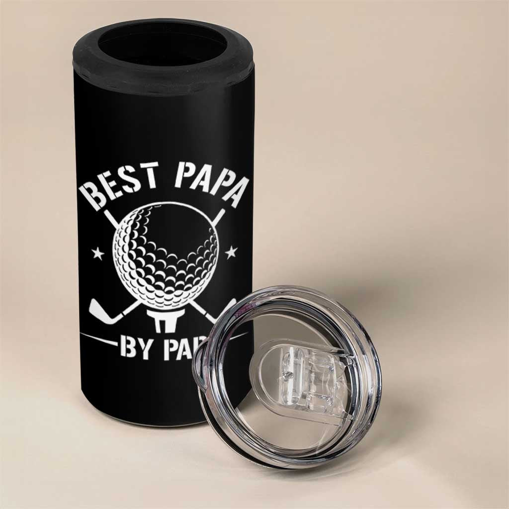 Golf Dad 4 in 1 Can Cooler Tumbler Best Papa By Par Golfer Fathers Day Gifts