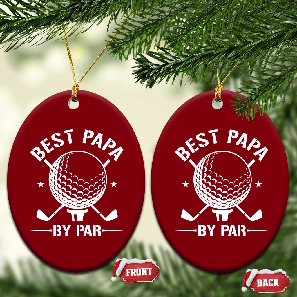 Golf Dad Ceramic Ornament Best Papa By Par Golfer Fathers Day Gifts - Wonder Print Shop
