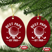 Golf Dad Ceramic Ornament Best Papa By Par Golfer Fathers Day Gifts - Wonder Print Shop