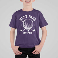 Golf Dad T Shirt For Kid Best Papa By Par Golfer Fathers Day Gifts