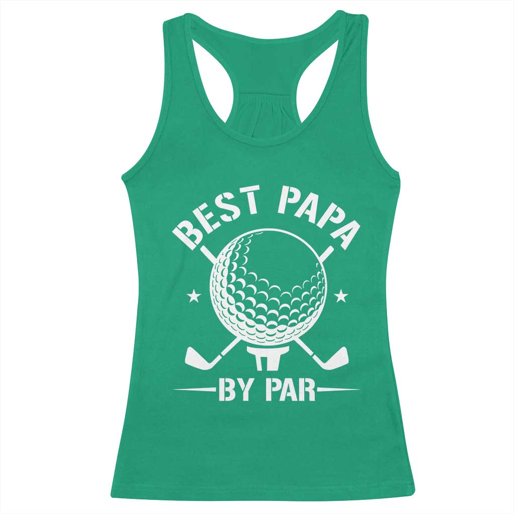Golf Dad Racerback Tank Top Best Papa By Par Golfer Fathers Day Gifts