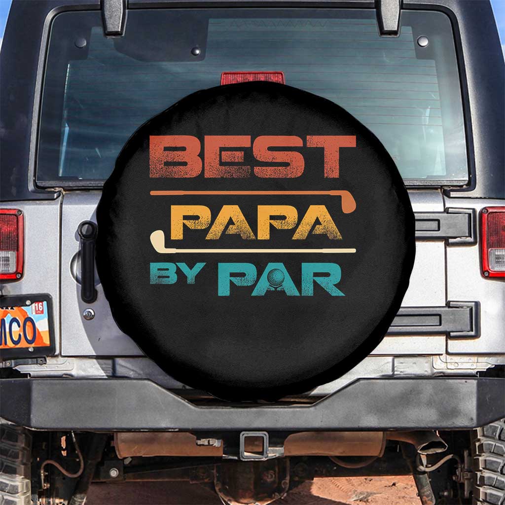 Golf Dad Spare Tire Cover Best Papa By Par Golfing Golfer Funny Fathers Day Gifts