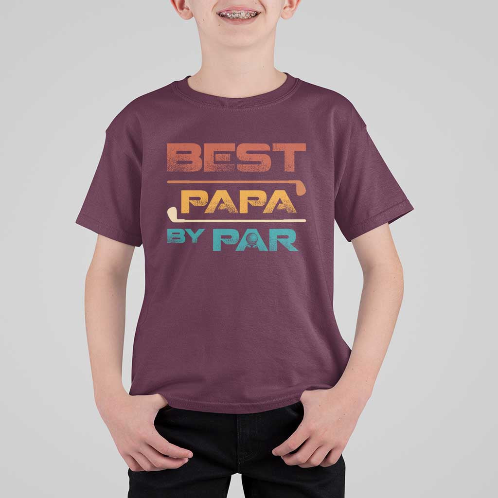Golf Dad T Shirt For Kid Best Papa By Par Golfing Golfer Funny Fathers Day Gifts