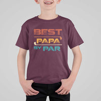Golf Dad T Shirt For Kid Best Papa By Par Golfing Golfer Funny Fathers Day Gifts