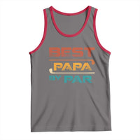 Golf Dad Tank Top Best Papa By Par Golfing Golfer Funny Fathers Day Gifts