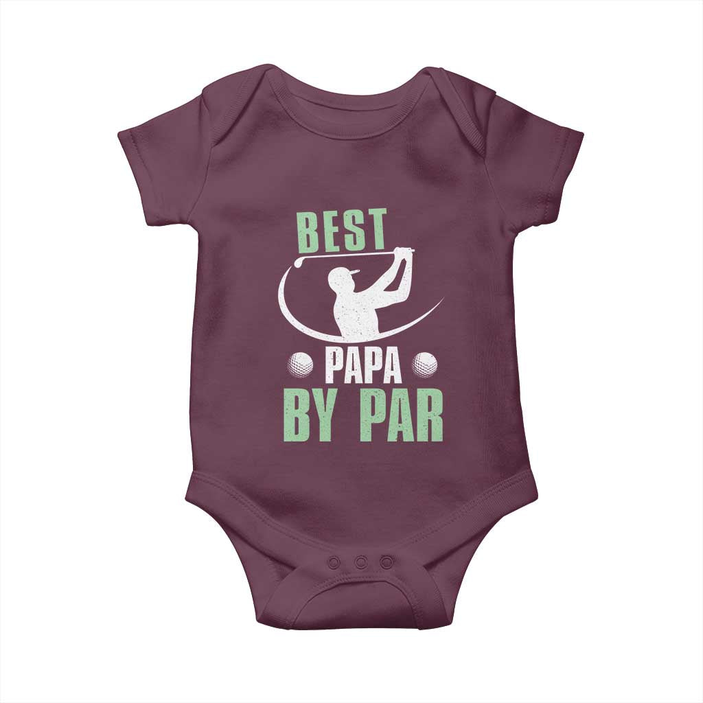 Golf Dad Baby Onesie Best Papa By Par Funny Golfer Fathers Day Gifts