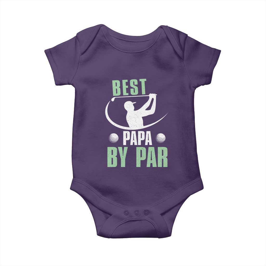 Golf Dad Baby Onesie Best Papa By Par Funny Golfer Fathers Day Gifts