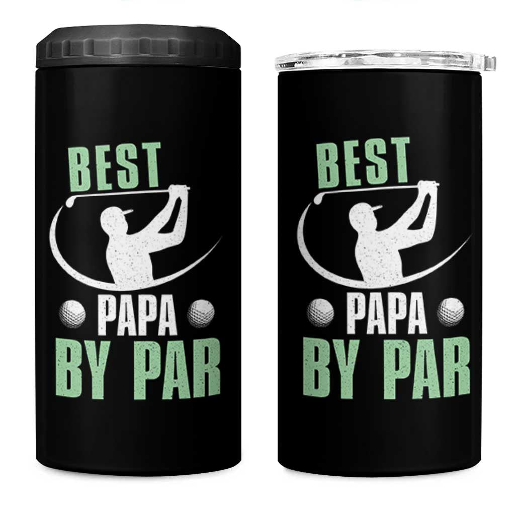 Golf Dad 4 in 1 Can Cooler Tumbler Best Papa By Par Funny Golfer Fathers Day Gifts