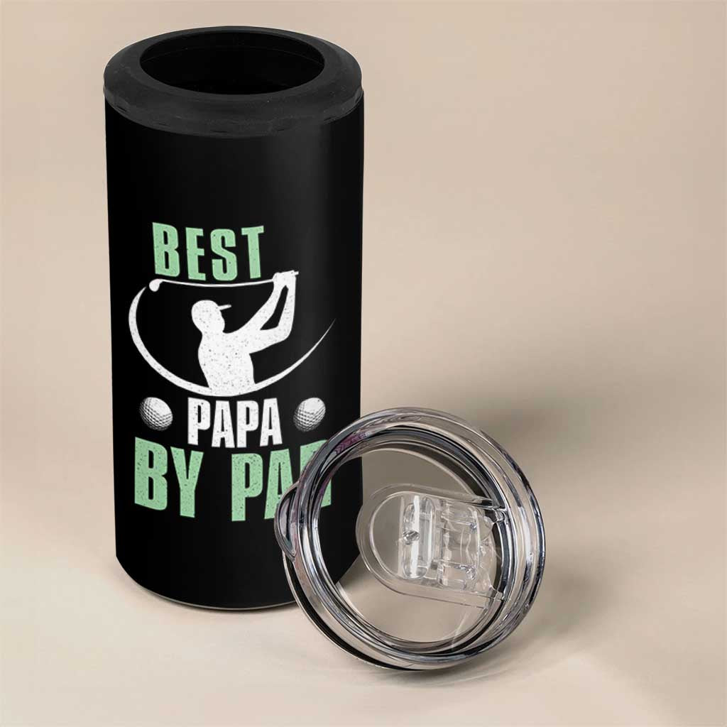 Golf Dad 4 in 1 Can Cooler Tumbler Best Papa By Par Funny Golfer Fathers Day Gifts