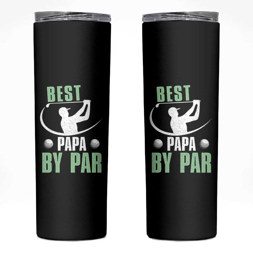 Golf Dad Skinny Tumbler Best Papa By Par Funny Golfer Fathers Day Gifts